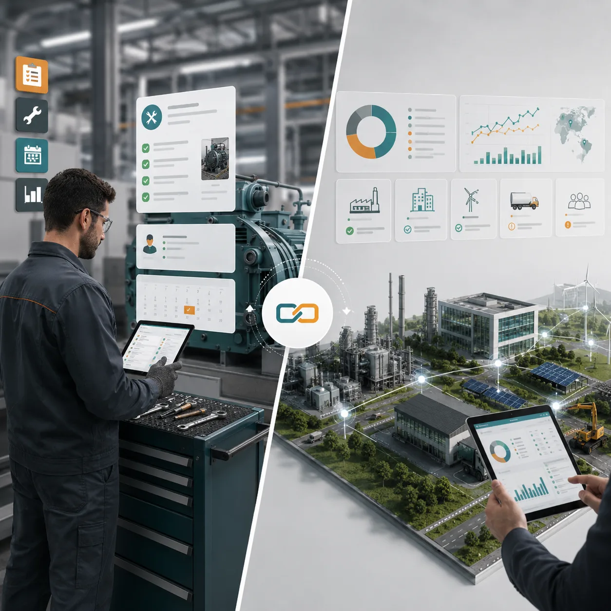 الفرق بين نظام إدارة الصيانة المحوسب (CMMS) ونظام إدارة الأصول المؤسسية (EAM)