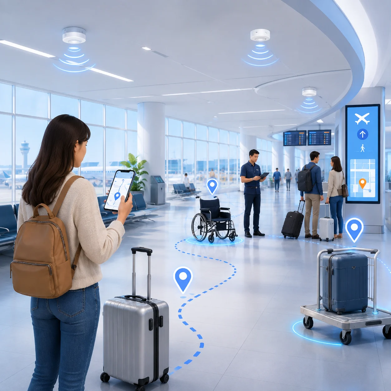 ble beacons in airports