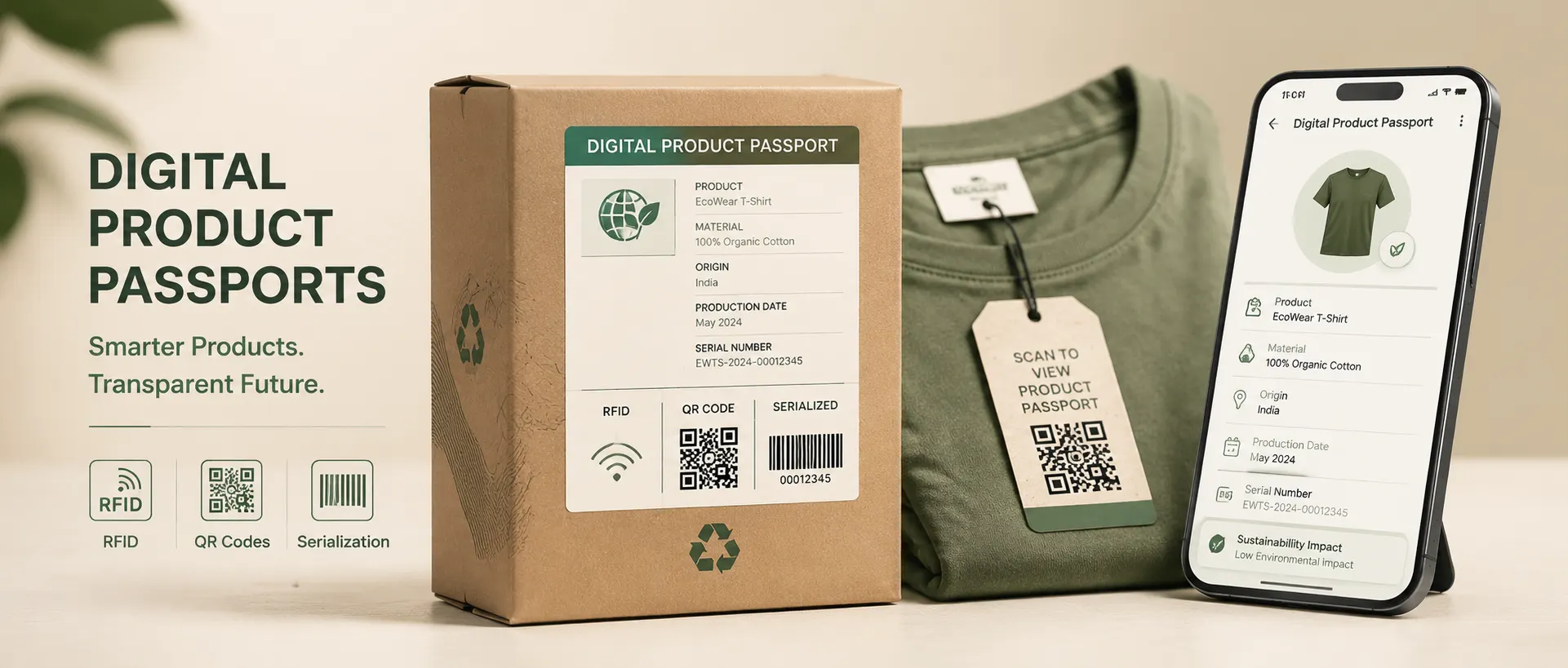 Digital Product Passports and the Role of RFID QR Codes and Serialization