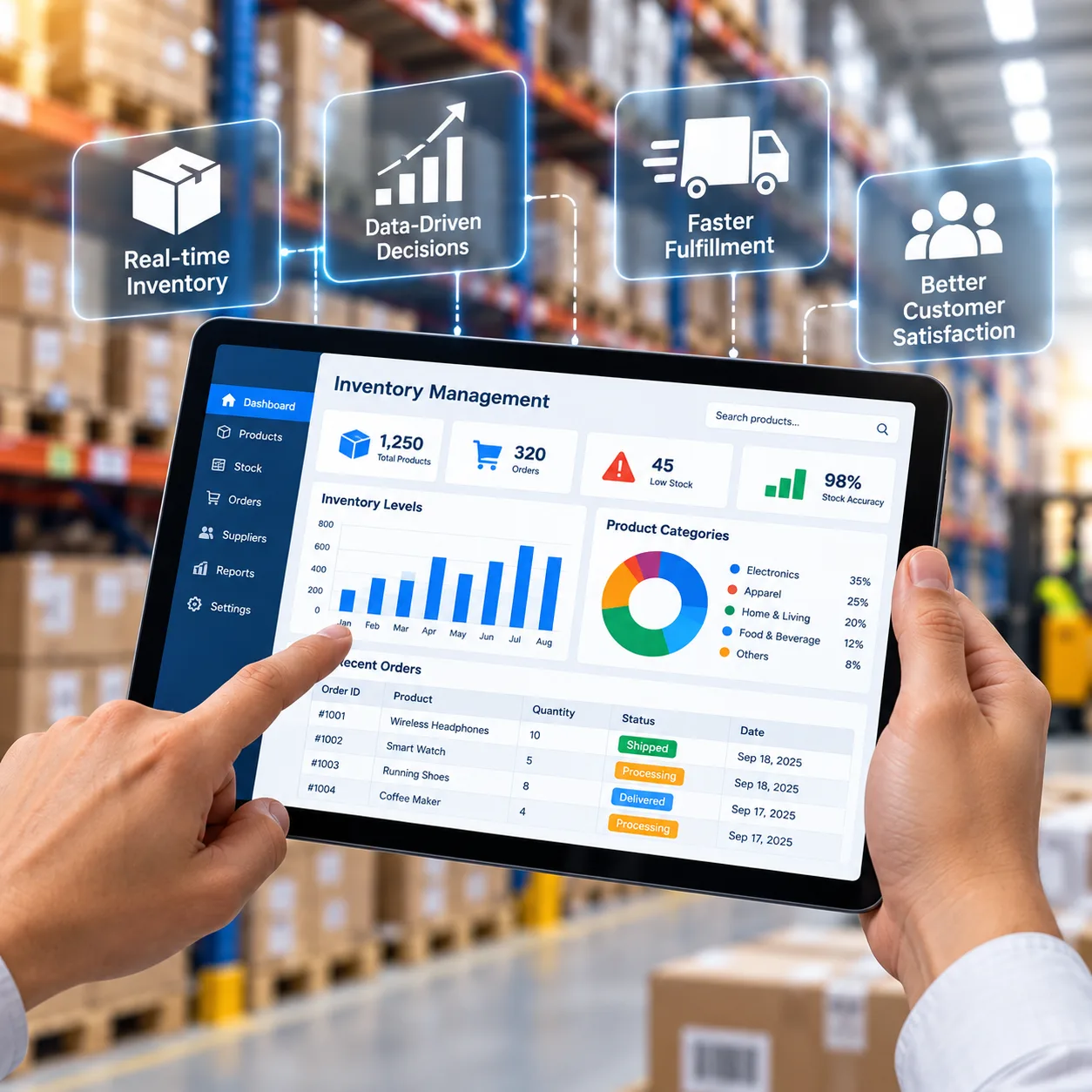 Inventory cycle counting process for warehouse stock accuracy
